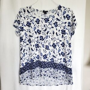 J. Jill Wearever Collection Floral Blouse Size S